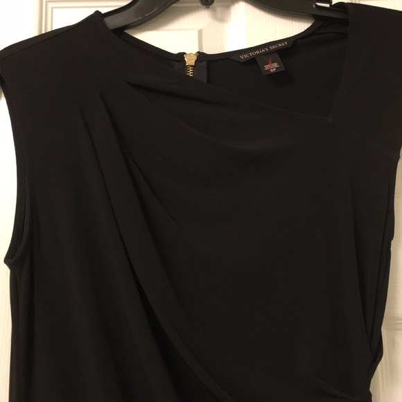 NWOT VICTORIA SECRET Rouched Black Dress - Picture 2 of 7